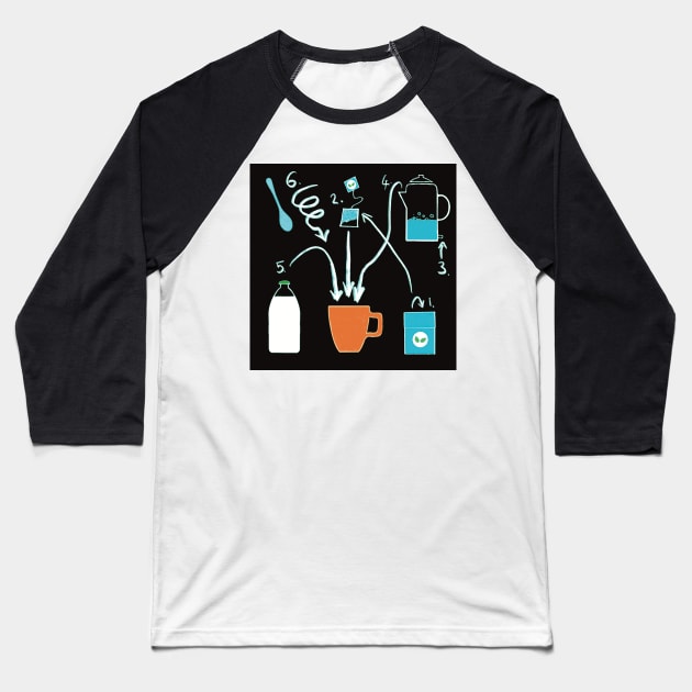 How to make a cup of tea Baseball T-Shirt by Nigh-designs